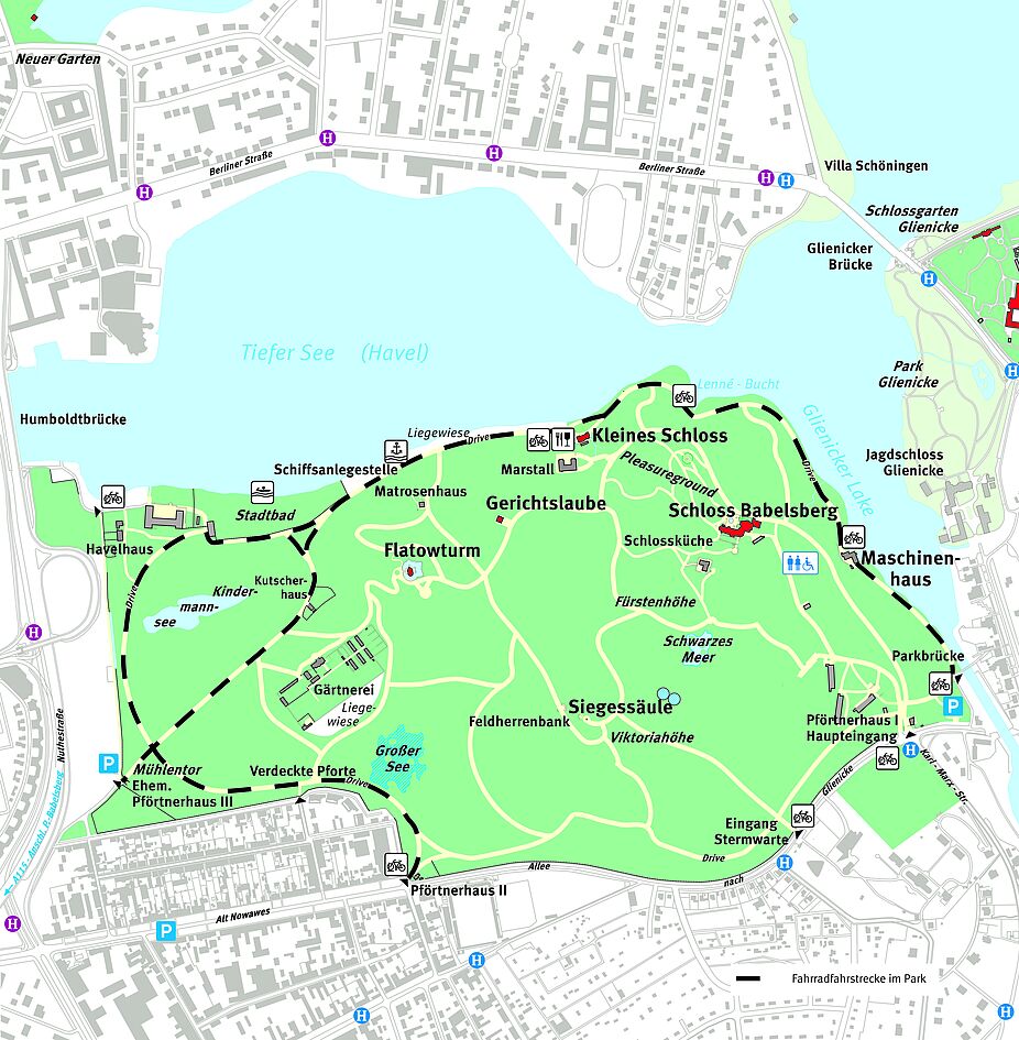 Radfahren im Park Babelsberg Radfahren im Park Babelsberg