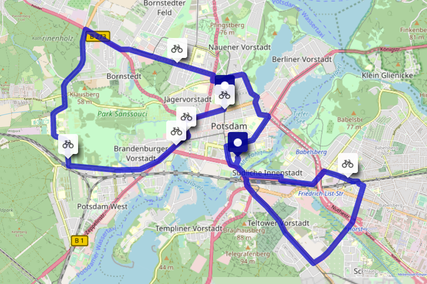 geplante Route
