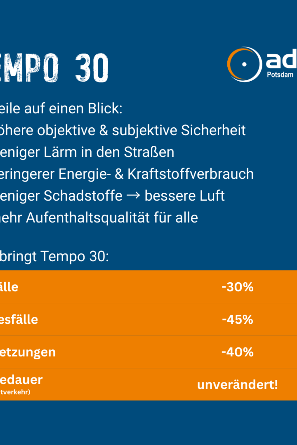 Tag 03 Gründe für Tempo 30