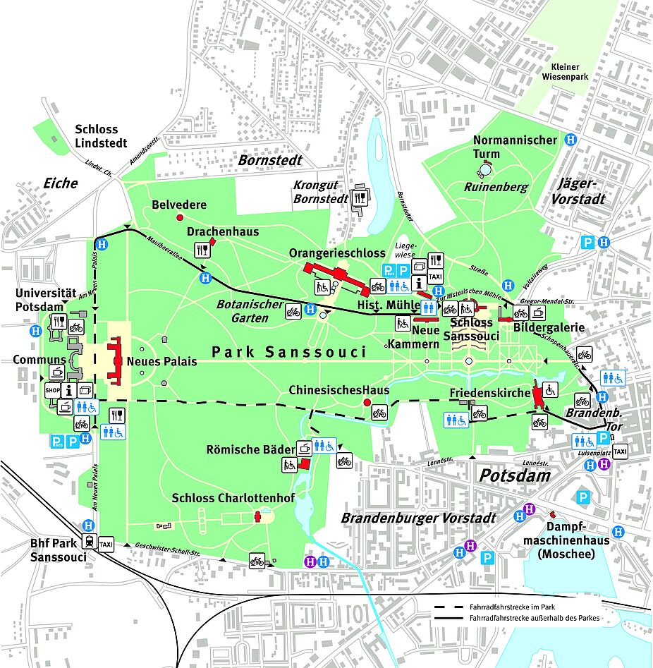 Radfahren im Park Sanssouci Radfahren im Park Sanssouci