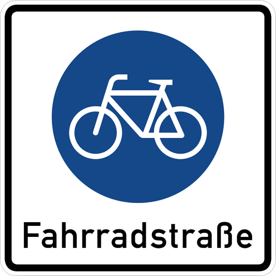 StVO Zeichen 244 - Fahrradstrasse Beginn StVO Zeichen 244 - Fahrradstrasse Beginn