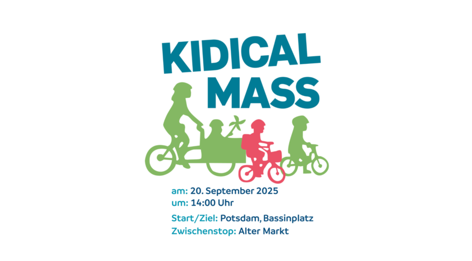 Demoaufruf zur Familiendemo Kidical Mass September 2025