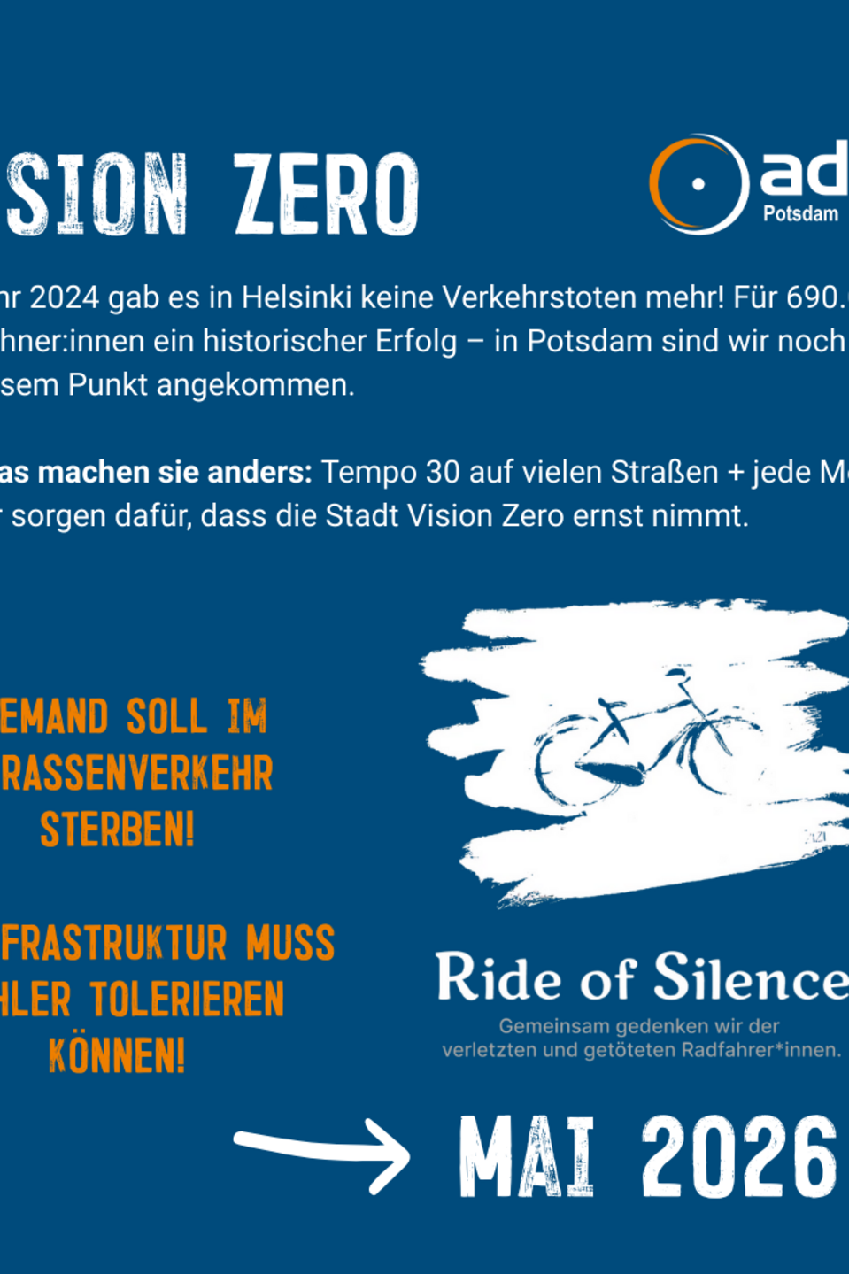 Tag 15 Vision Zero, Ride of Silence